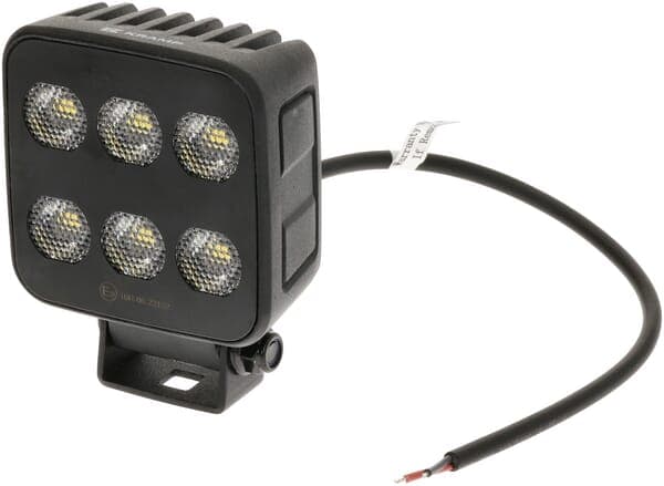 LED-arbejdslampe, firkantet 60W 6600lm 12/24V, hvid, 92x109,5x51,1 mm diffust lys med Deutsch-stik, 12 LED LA10830