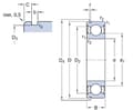 Miniatyrbillede 2 af 2: Sporkugleleje 17x40x12 mm SKF 62032RSHNR
