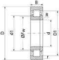 Miniatyrbillede 2 af 2: Cylindrisk rulleleje 55x100x21 mm SKF NUP211ECP