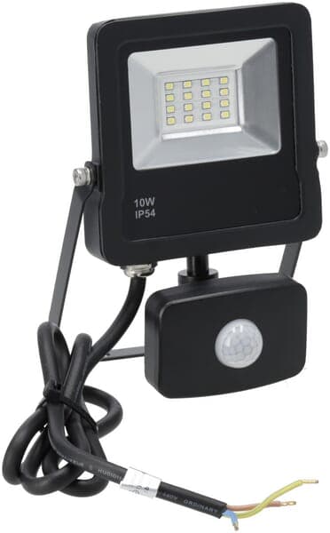 LED-belysningsarmatur, 10W, 4000K med sensor KRFL10840SBK