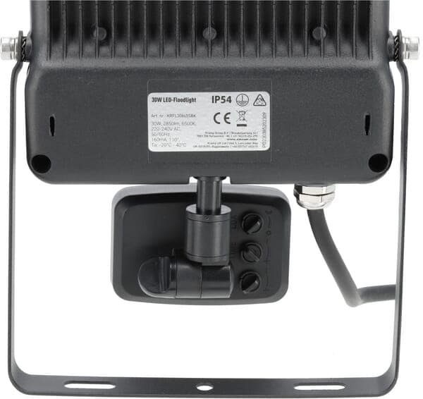 LED-belysningsarmatur, 30W, 4000K med sensor KRFL30840SBK