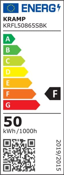 LED-belysningsarmatur, 50W, 6500K med sensor KRFL50865SBK