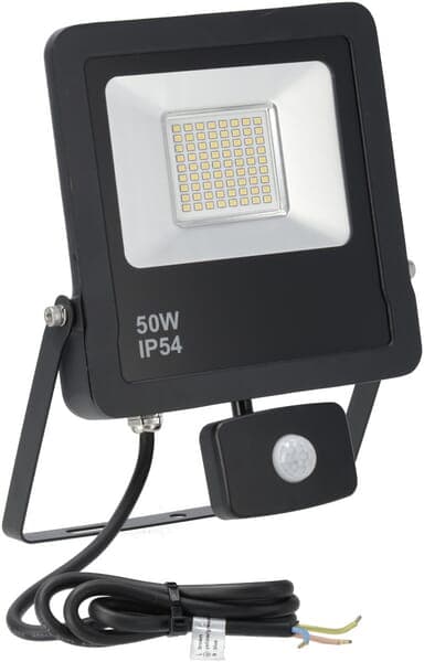 LED-belysningsarmatur, 50W, 6500K med sensor KRFL50865SBK