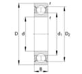 Miniatyrbillede 3 af 3: Sporkugleleje 20x42x12 mm gopart 60042RSGP