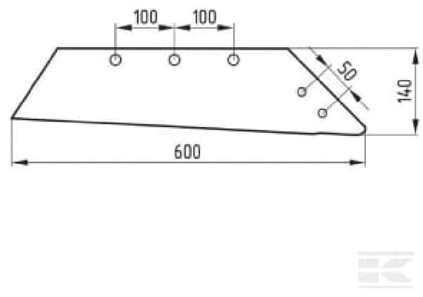 Blad utan mejsel, höger 16" passar V&N PK701301N