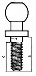 Miniatyrbillede 2 af 2: Boltet kugleled, K50 19 x 40 mm Z992040KR