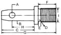 Miniatyrbild 2 av 2: Stabilisatorstift 22x103 mm gänga: 3/4"" UNFx57 mm Kramp Z722060KR