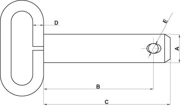 Stift med håndtag 19x102 mm Kramp Z519098HKR