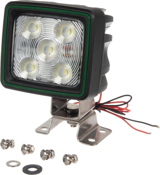 LED-arbejdslampe til Fendt, firkantet 67W 5600lm 10/30V med Deutsch-stik vidvinkellys 20 LED Kramp LA10410