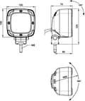 Miniatyrbillede 2 af 9: LED-arbejdslampe til Case IH, Steyr, Valtra, Giant, Weidemann, Schäffer, VM-læsser, Kubota, firkantet 15W 1800lm