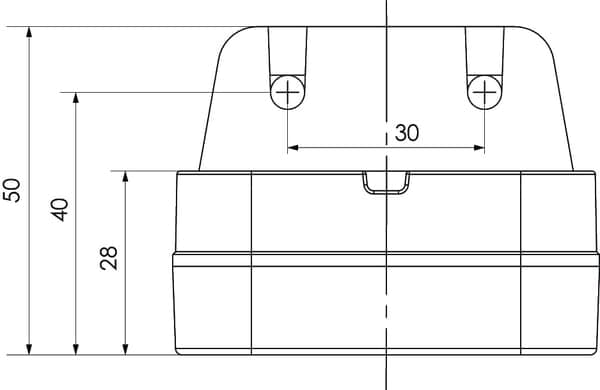 LED-markeringslampe, firkantet, 12/24V med kabel og beslag Kramp LA30140