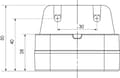 Miniatyrbillede 4 af 6: LED-markeringslampe, firkantet, 12/24V med kabel og beslag Kramp LA30140