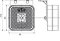 Miniatyrbillede 6 af 6: LED-markeringslampe, firkantet, 12/24V med kabel og beslag Kramp LA30140