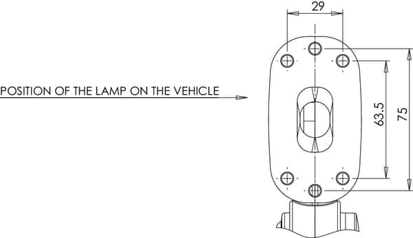 LED-markeringslygte, højre, 12/24V Kramp LA30007