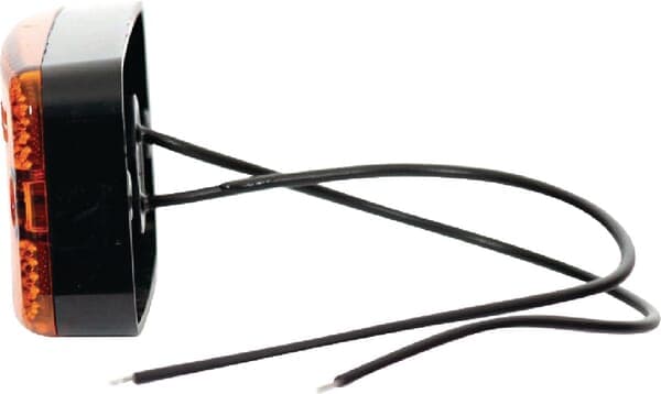 LED-markeringslampe, rektangulær, 12/24V med kabel og beslag Kramp LA30128