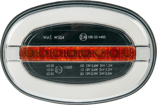 LED-frontkombinationslampa, oval, 12–24V 136,4x91x40 mm Kramp LA80036