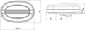 Miniatyrbild 9 av 9: LED-frontkombinationslampa, oval, 12–24V 136,4x91x40 mm Kramp LA80036