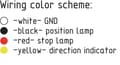 Miniatyrbillede 5 af 8: LED-baglygte, venstre rektangulær, 12/24V rød/orange 205x53,6x80 mm gopart LA45007