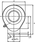 Miniatyrbillede 3 af 3: Svejseøje til cylinder ø 40 GK40HO2RS