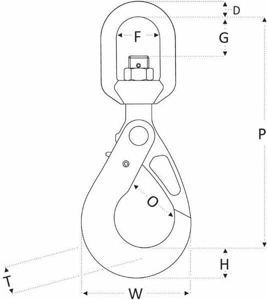 Svingkrog med sikkerhed RSBS G10, 8 mm 2646108