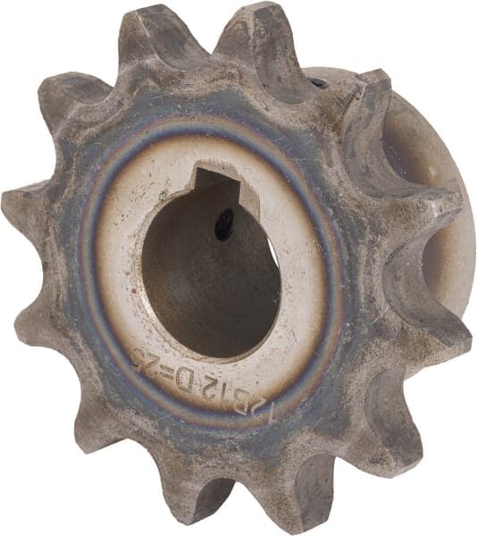 Enkelt tandhjul 12 tænder 3/4" kæde 12 B-1 hul 25 mm Kramp SE341225