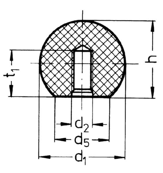 Kramp sort kugleknop, M16 x 50 mm 1108105016