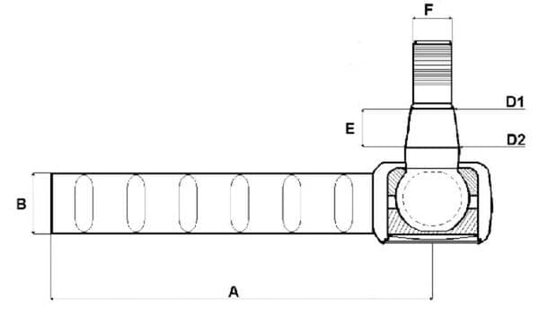 NH SHP094KR styrestangsende