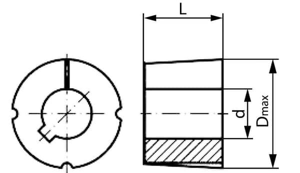 19 mm konisk skaftmuffe 201219TLKR