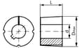 Miniatyrbillede 2 af 2: 50 mm konisk skaftmuffe 251750TLKR
