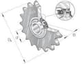 Miniatyrbillede 3 af 3: Kædestrammerhjul 3/4 Z17 KSR16L012101715