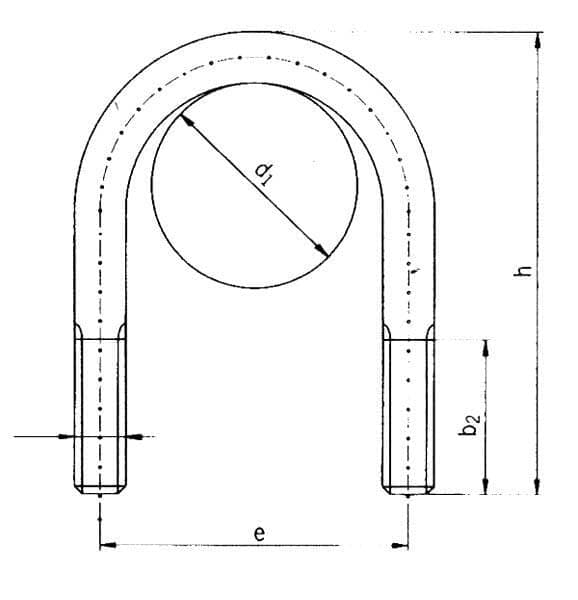 U-bolt M12 DN 50 357050