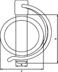 Miniatyrbillede 2 af 2: Galvaniseret rørsplit 10x60 mm gopart SLP1060GP
