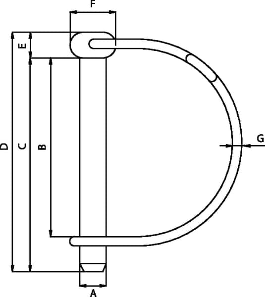 Rørformet split, 8 x 60 mm LP868KR