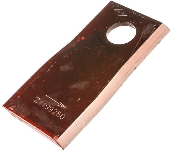 Venstre rotorklipperkniv 107x48x4 mm hul Ø 18,50 mm rund passer til Kuhn Z1199250