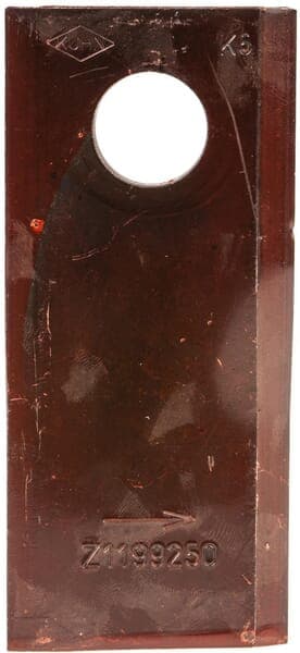 Venstre rotorklipperkniv 107x48x4 mm hul Ø 18,50 mm rund passer til Kuhn Z1199250