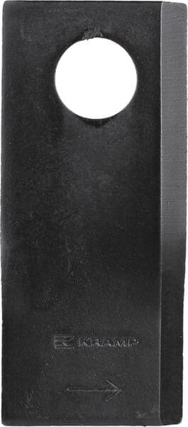 Roterende slåmaskinekniv venstre 112x49x4 mm hul Ø 21 mm rund passer til Pöttinger 434969KR