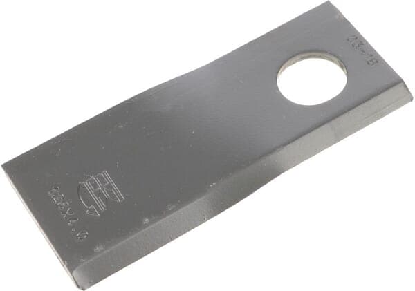 Roterende plæneklipperkniv venstre 126x47x4 mm ovalt hul 23,0x20,5 mm passer til Taarup KT56110900KR