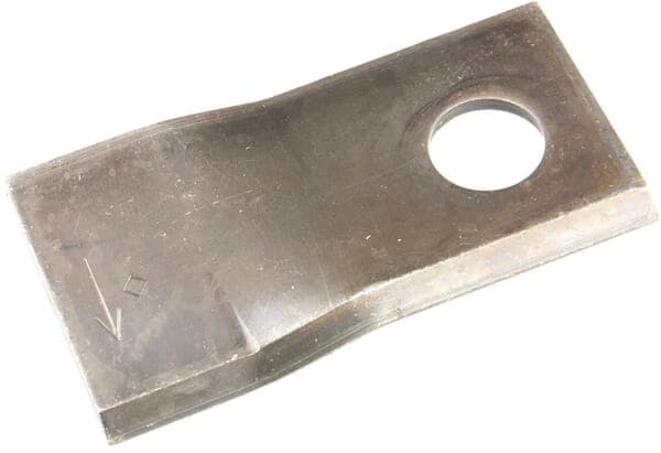Vänster rotorklipparkniv 97x48x4 mm hål Ø 19 mm runt passar Kongskilde JF/Stoll 13800023KR