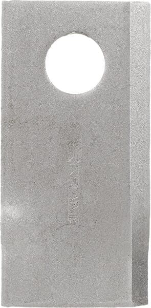 Roterende plæneklipperkniv venstre 98x48x4 mm hul Ø 19 mm rund passer til Fella/Fortschritt 121712KR