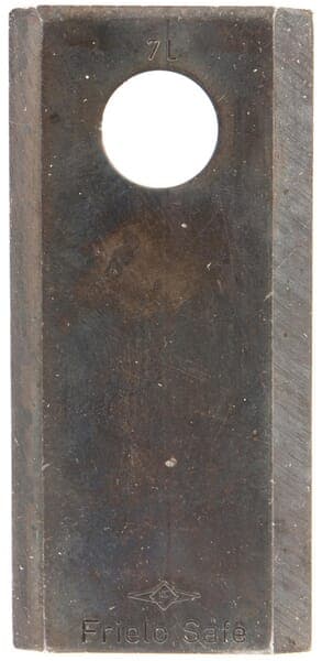 Roterende plæneklipperkniv venstre/højre 107x50x4 mm hul Ø 19 mm rund passer til PZ/Vicon VGXD570KR