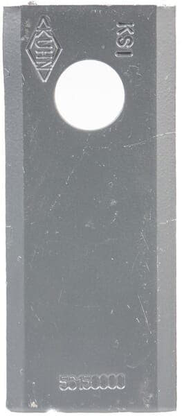 Roterende plæneklipperkniv venstre/højre 94x40x3 mm hul Ø 16,25 mm rund passer til Kuhn/New Holland 56150000KR