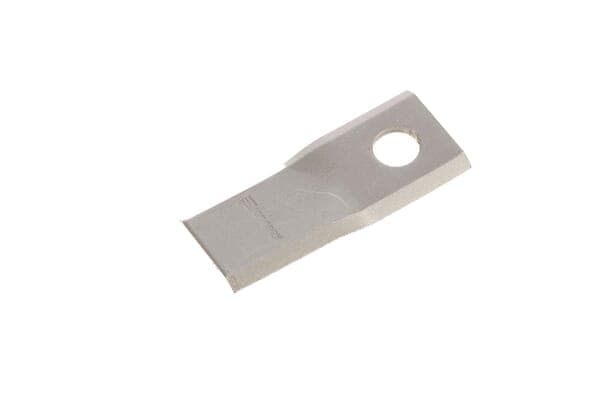 Roterende plæneklipperkniv højre 107x45x4 mm hul Ø 18,25 mm rund passer til Kuhn/John Deere/New Holland 55903310KR