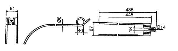Rivefinger, passer til Deutz-Fahr VF0658025986KR