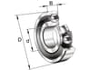 Miniatyrbillede 2 af 2: Sporkugleleje 25x62x24 mm INA/FAG 623052RS