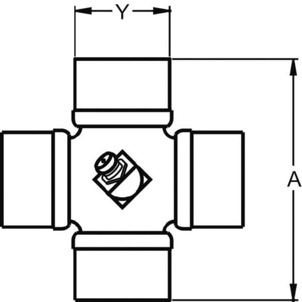 Akselkryds, Ø 32x76,0 mm, 2400 Walterscheid 3500141