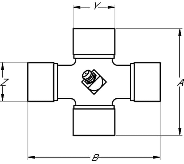 Akselkryds, Ø 32x89,0 mm / Ø 36x106,0 mm, 2580/P580 Walterscheid 3606131