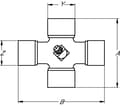 Miniatyrbillede 2 af 2: Akselkryds, Ø 32x89,0 mm / Ø 36x106,0 mm, 2580/P580 Walterscheid 3606131