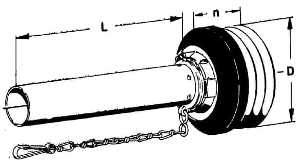 PTO-akseldæksel, indvendig halvdel, standard, Ø 160 mm, L=1000 mm Walterscheid SD251000ID160