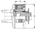 Miniatyrbillede 2 af 2: Friktionskobling, Walterscheid, FK96R, 1 3/8 Z6, W2400-serien 5811150105