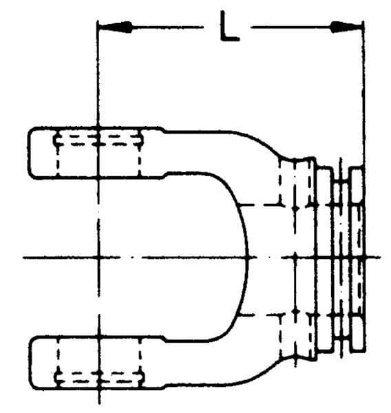 Gaffel, til profilrør, til fjederstift, 61 mm, W2400/P400 Walterscheid 3514100